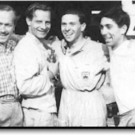 Colin Chapman, Innes Ireland, Jim Clark et Alan Stacey