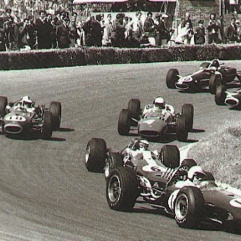 En bagarre avec Jack Brabham et Denis Hulme dans les dune de Zandwoort