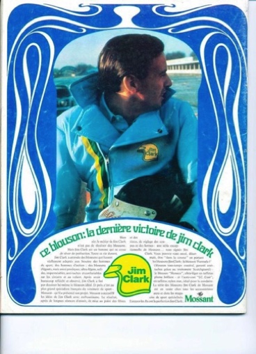 Pub pour Mossant et le blouson "Jim Clark"