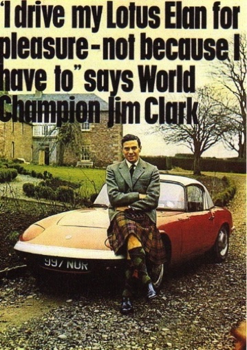 Pub pour la Lotus Elan en tenue écossaise...
