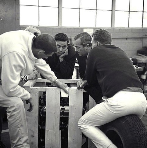 Pendant les phases de test à Indy