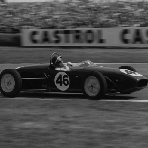 Jim et la  Lotus 18 de FJ à Goodwood