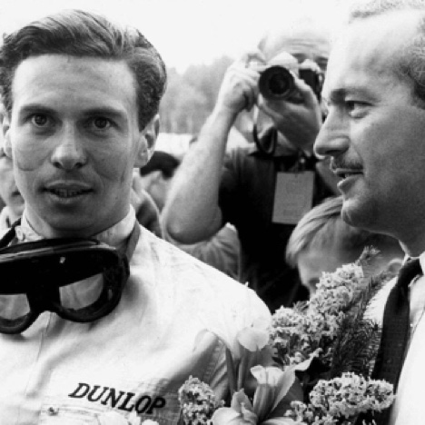 ès belle photo de Jim et de Colin après une victoire