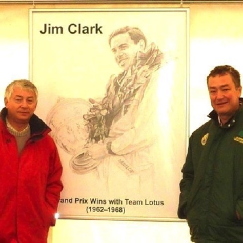 à Droite : Marc Hogenkamp du Lotus Museum Little, à gauche, moi-même...